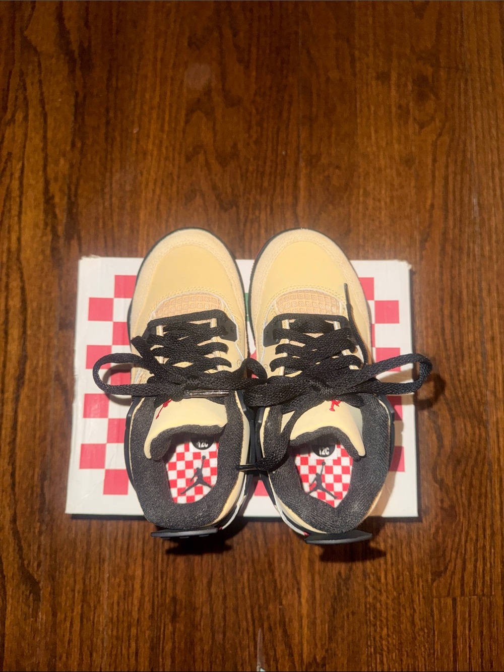 Jordan Kids Beige and Black Sneakers